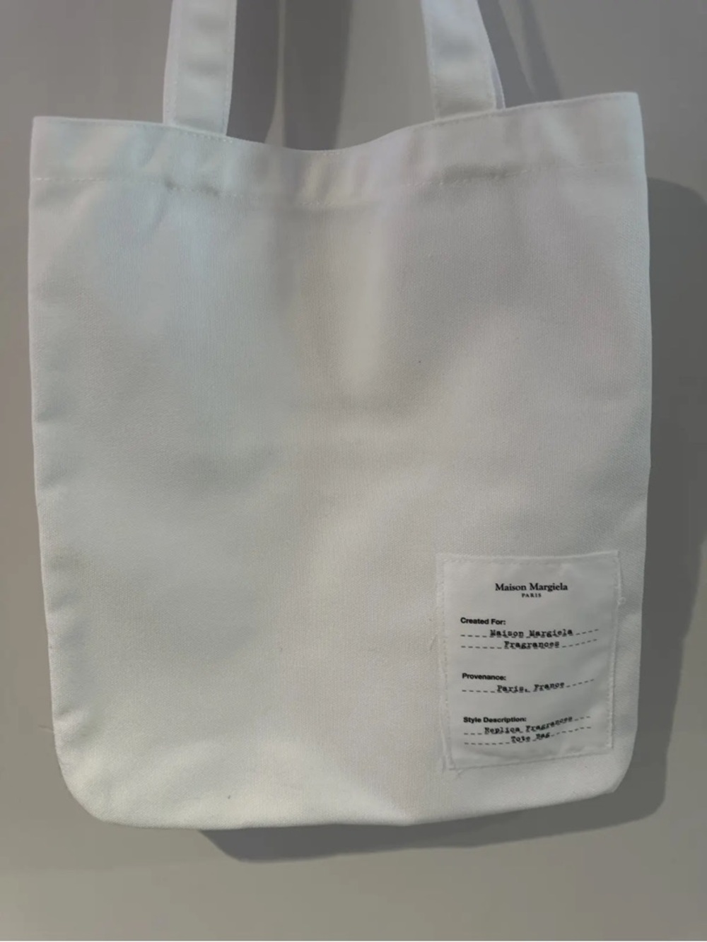 Maison Martin Margiela White Canvas Tote with Label Patch - Picture 4 of 4